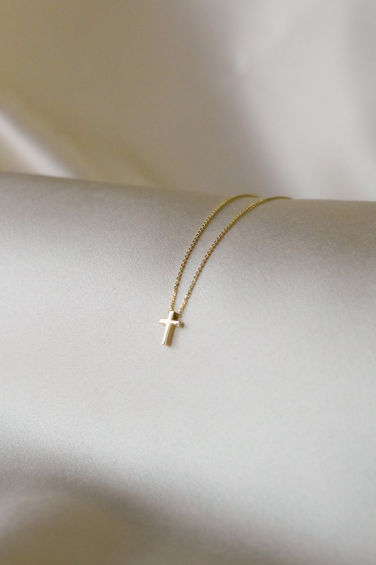 14k Ketting met Kruis - 14k Solid Gold