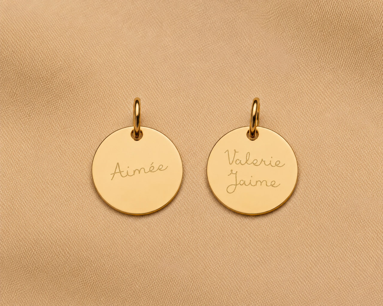 Einzelne Charms mit Namen 585er Echtgold