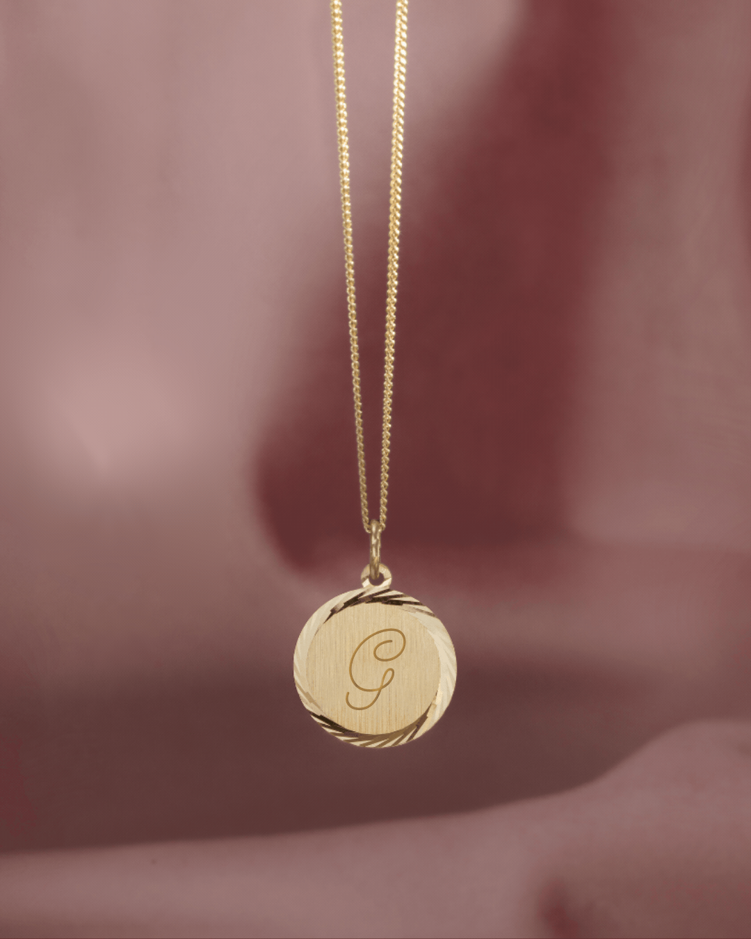 14k Classic Coin Necklace with name - 14k Solid Gold - 14mm Vintage Coin