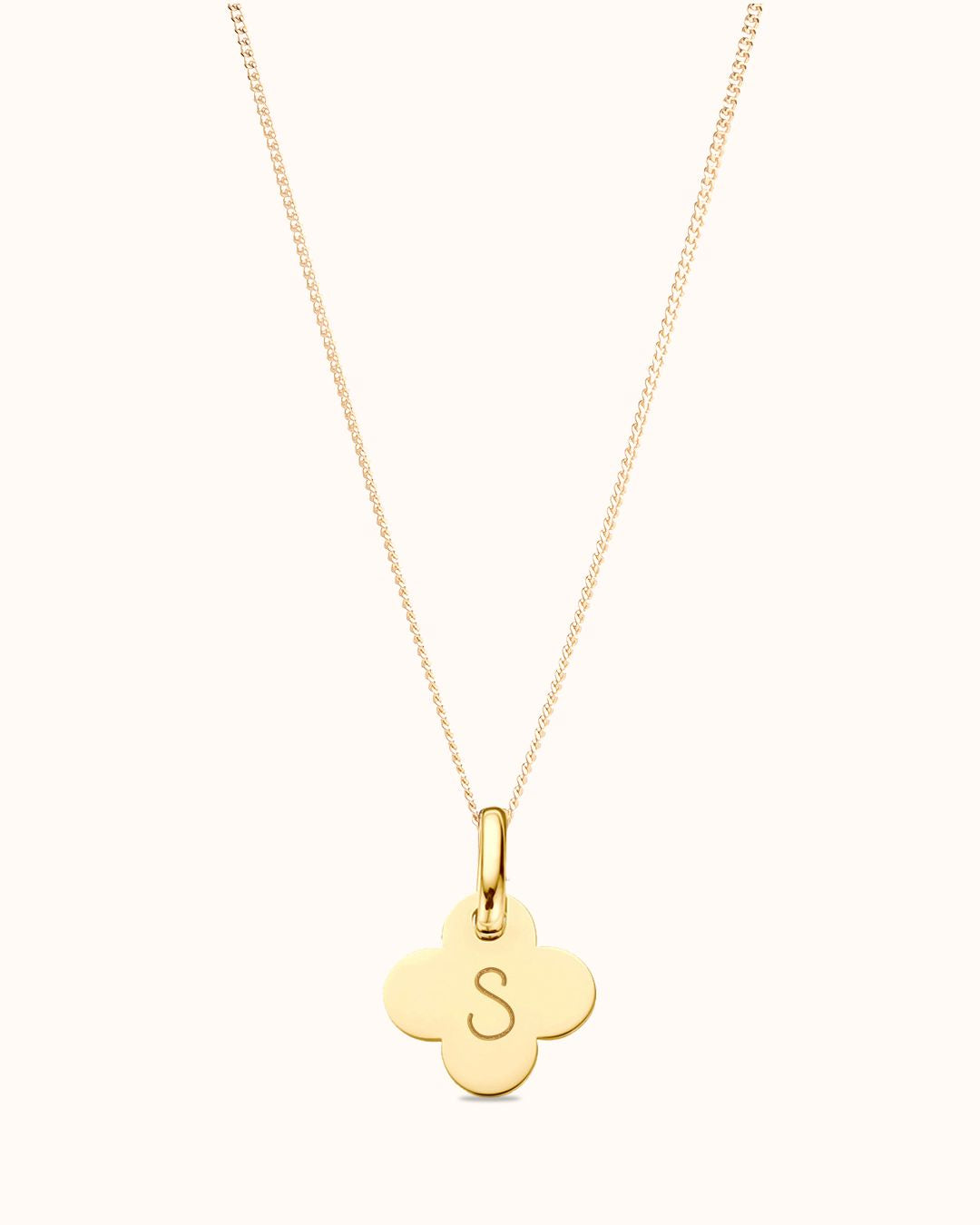 14k Clover Necklace - 14k gold