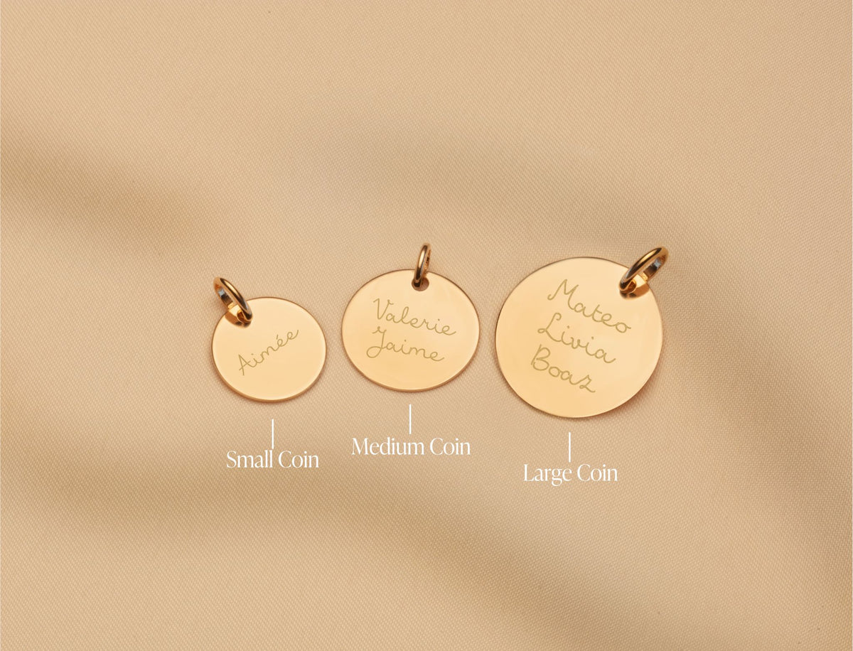 14k Personalized Single Charms with Name - 14k Gold