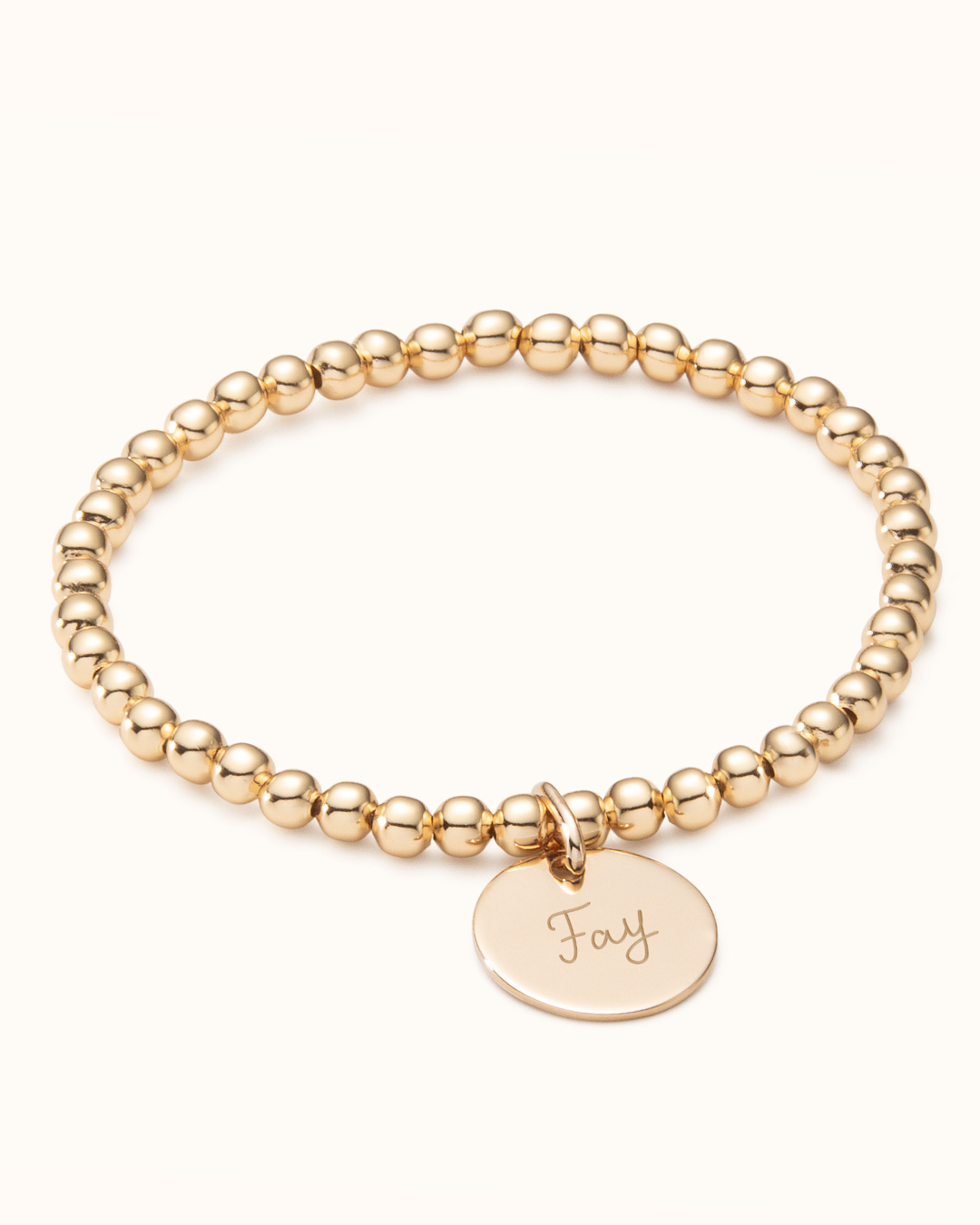 Beaded Coin Bracelet - Gold plated