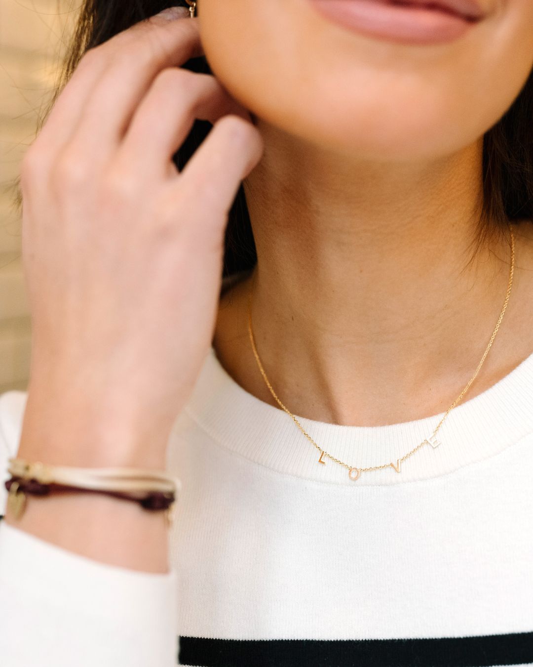 14k LOVE Necklace - 14k gold