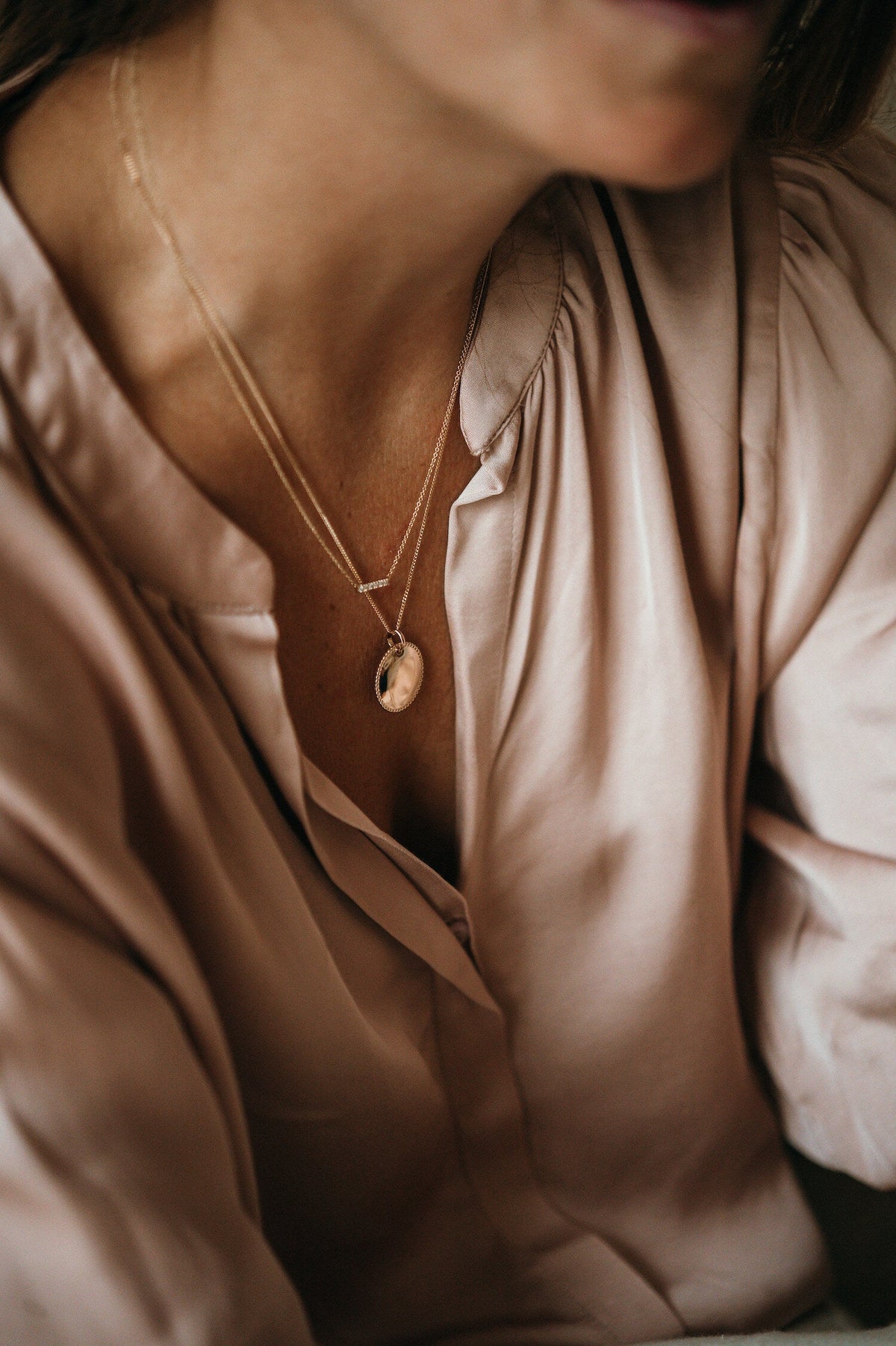 Collier Diamant Famille 14k - Or 14 carats