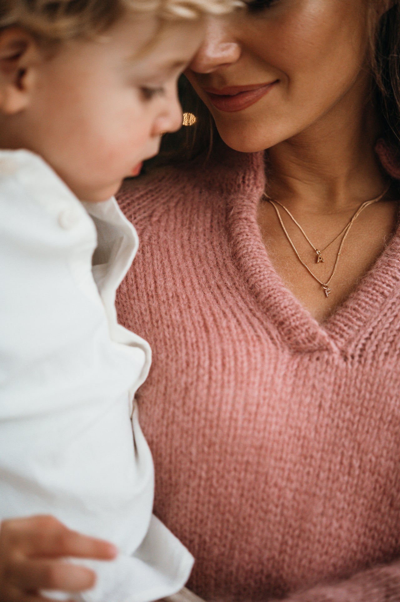 Initial Charm Necklace - Gold plated