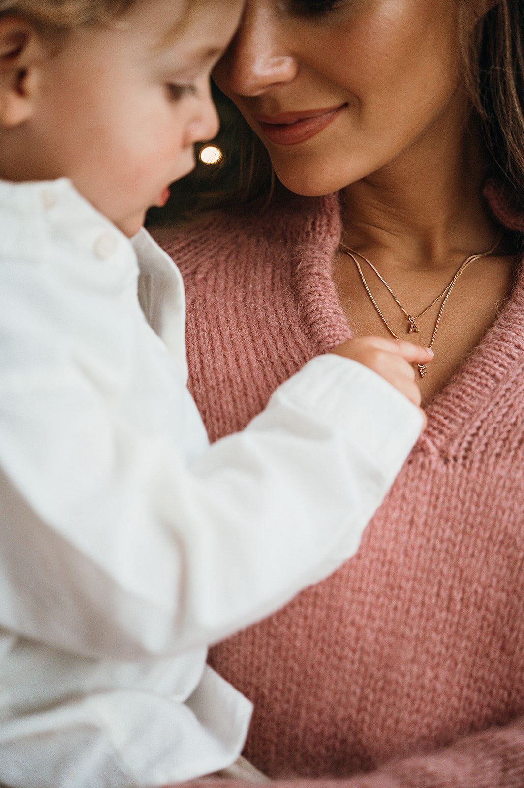 Initial Charm Sparkle Necklace - Gold plated