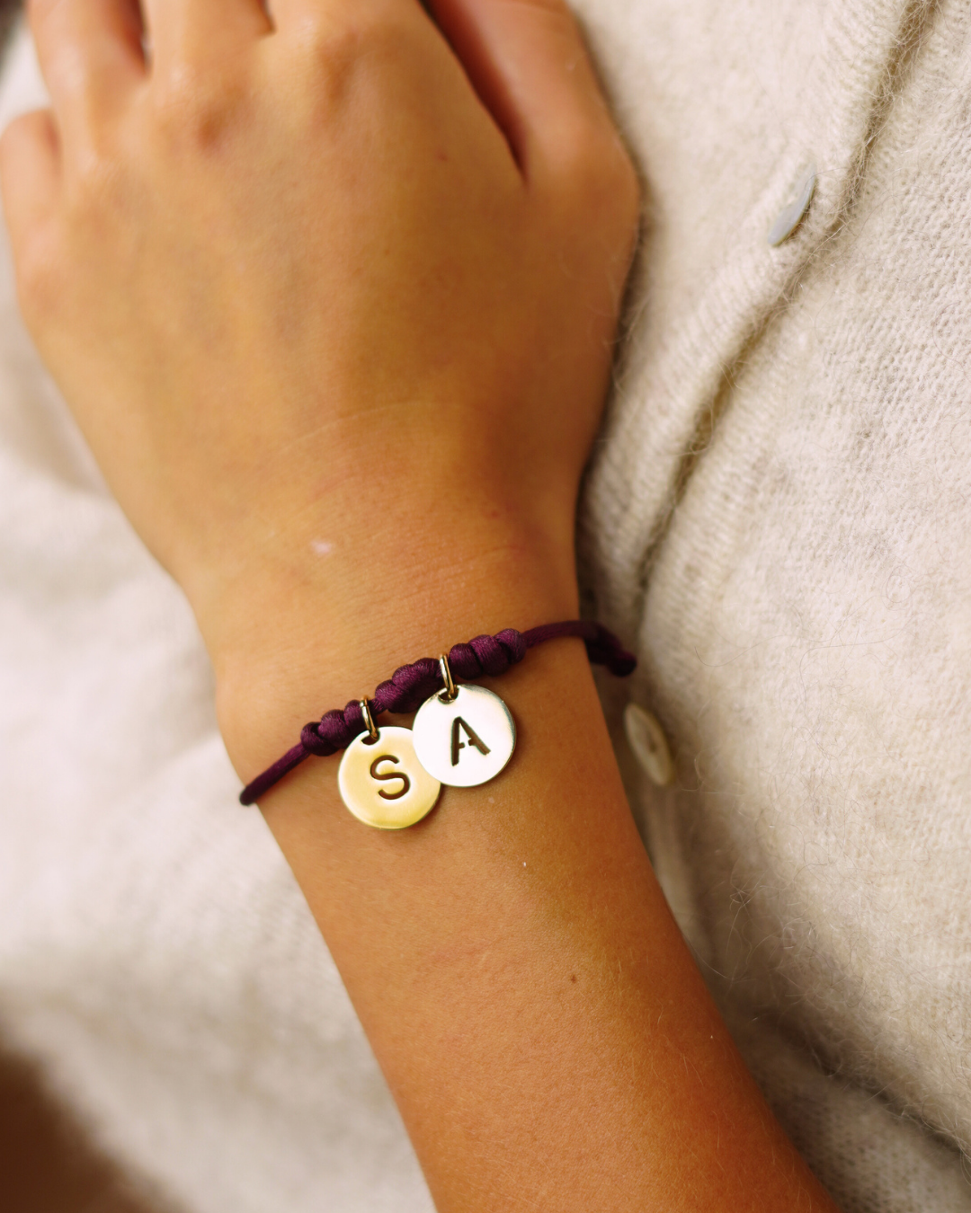 Open Initial Charm Bracelet - Gold plated