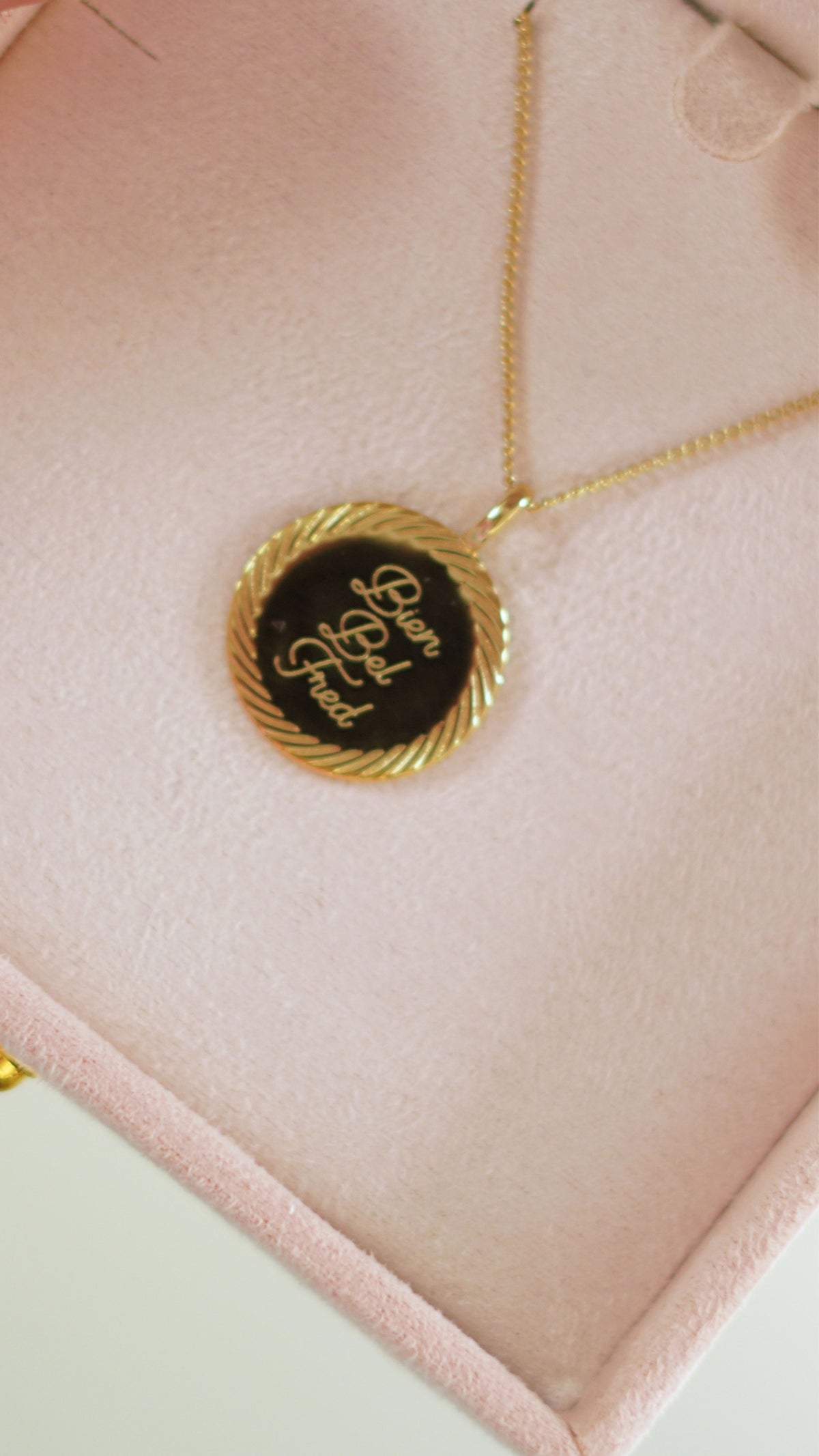 Classic Coin Ketting met naam - Verguld