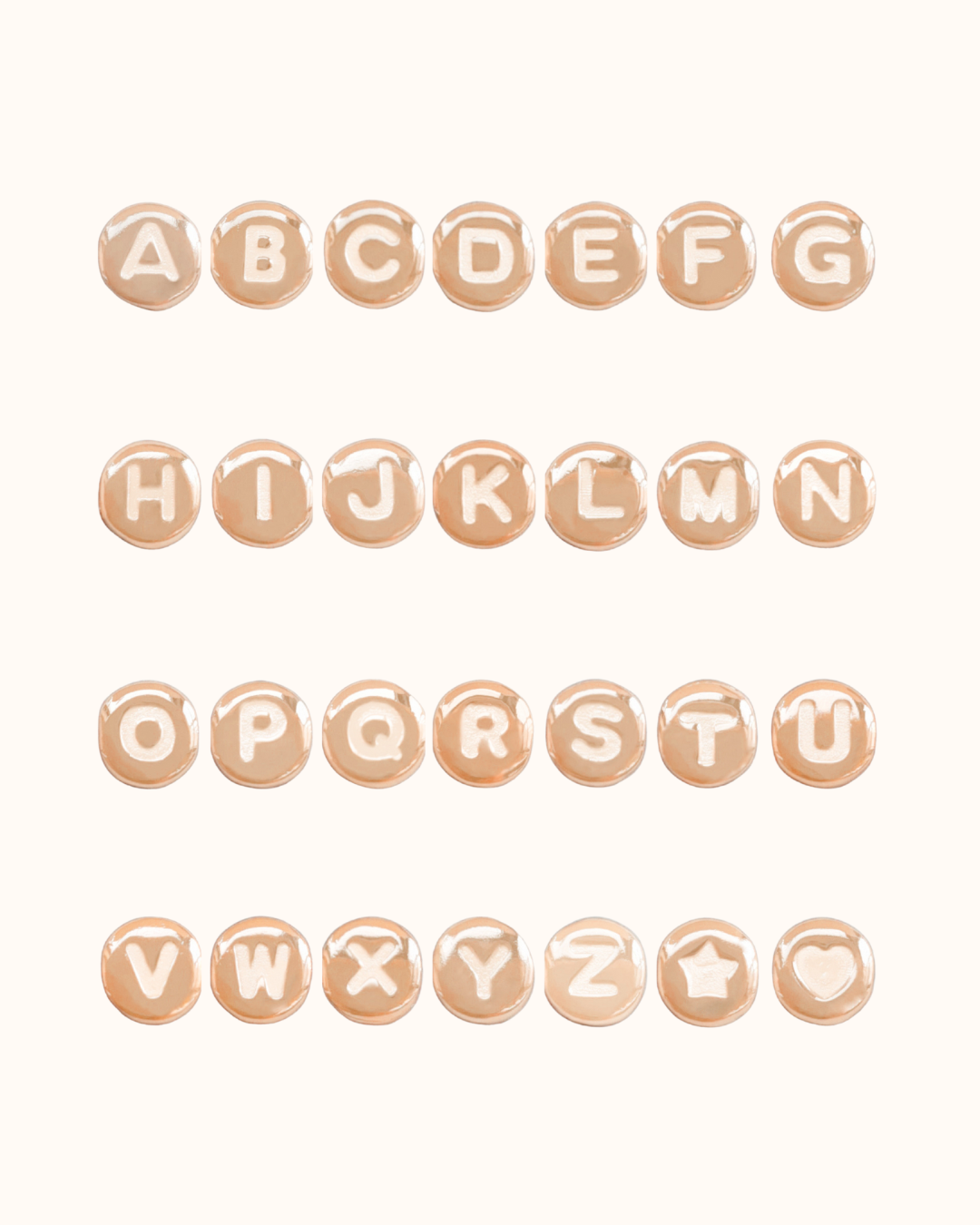 Bedel Initial Beads - 18k Rosé Verguld - Free