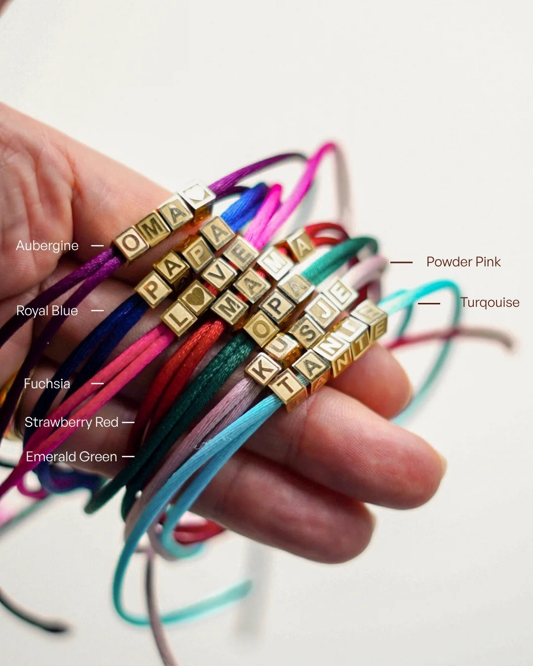 Initial Cube Armband - Goudkleurig staal - Gepersonaliseerde Armband