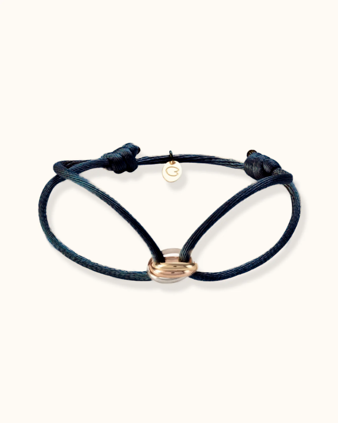 14k Personalised Tricolor Bracelet Men - 14k gold