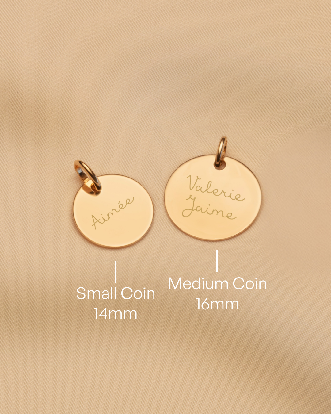 14k Personalized Single Charms with Name - 14k Gold