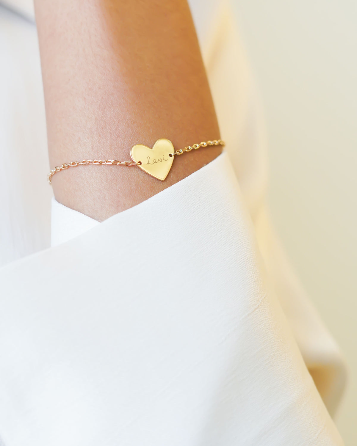 Heart Chain Armband - 18k Verguld