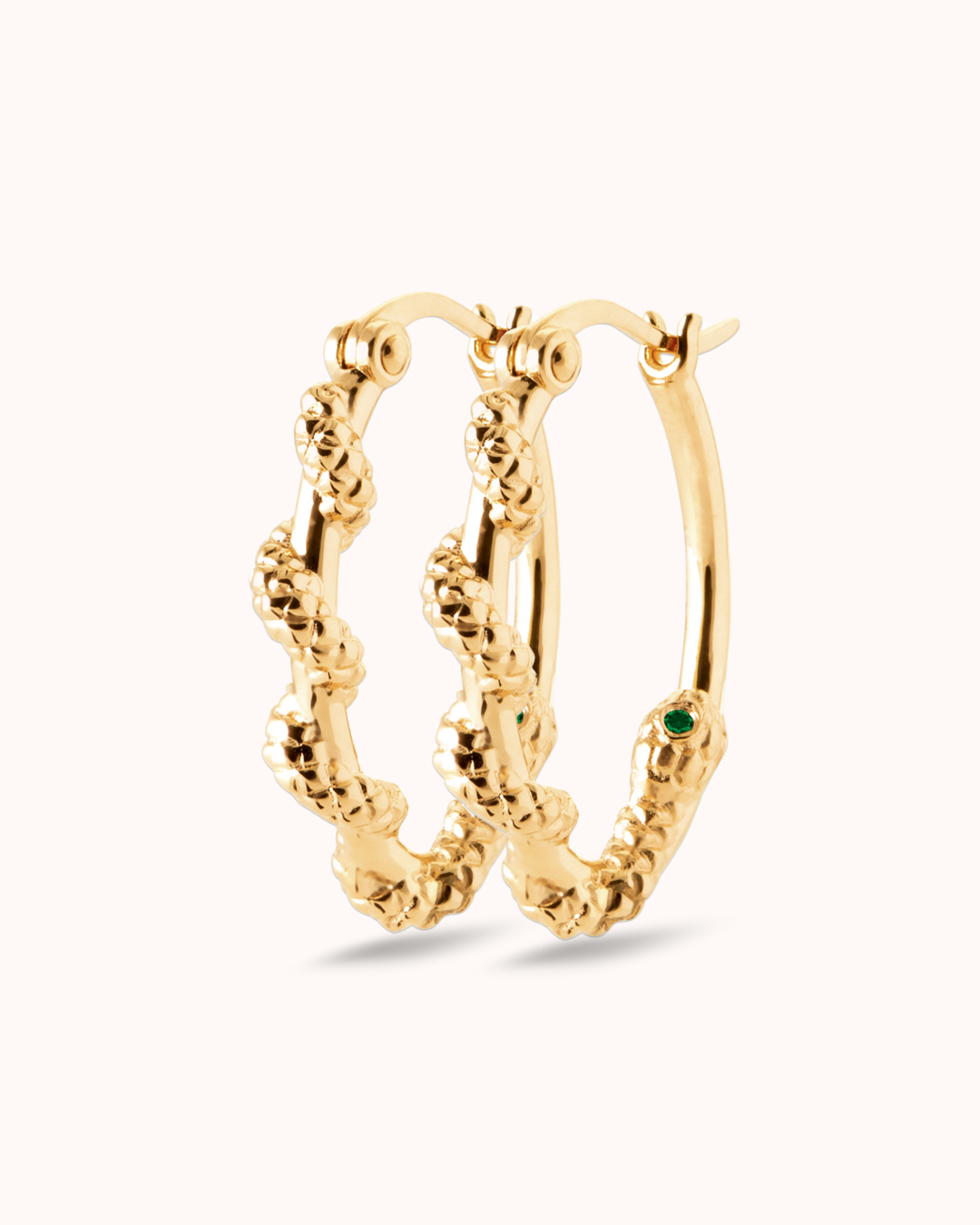 Boucles d'oreilles Serpent - Plaque or 18 carats