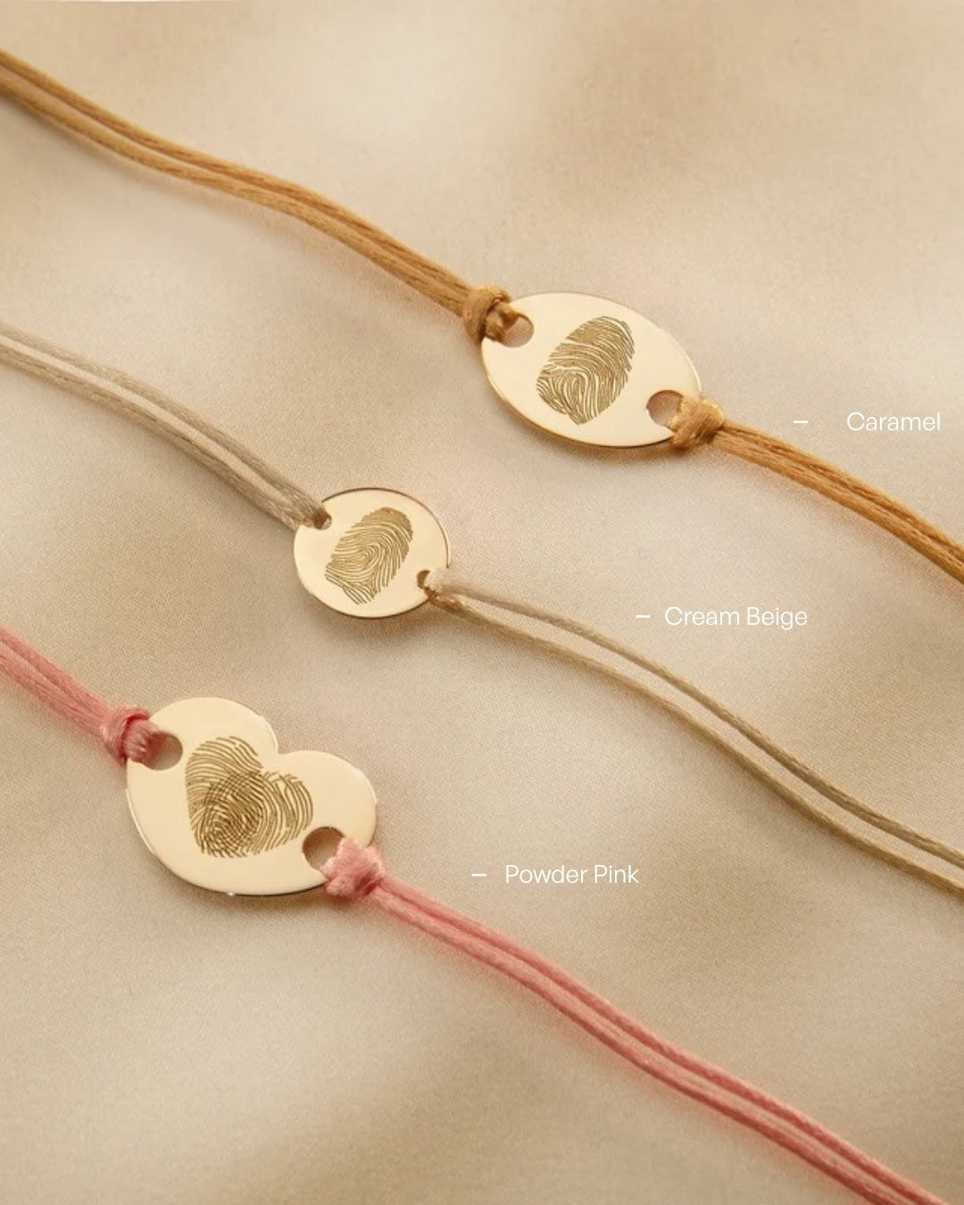 Fingerprint Oval Bracelet - Gold plated