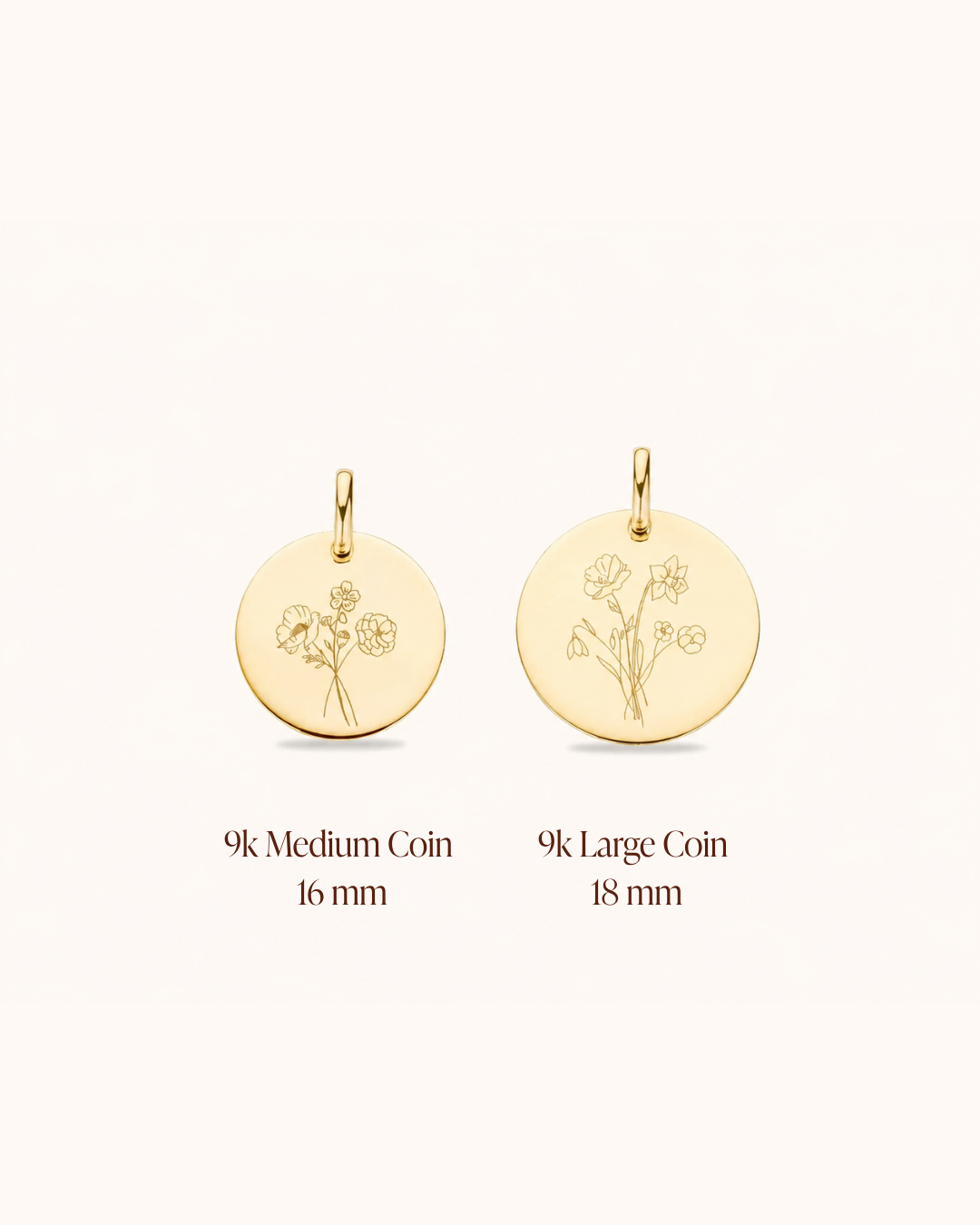 Einzelne Geburtsblume Charms 375er Echtgold - 375er Echtgold