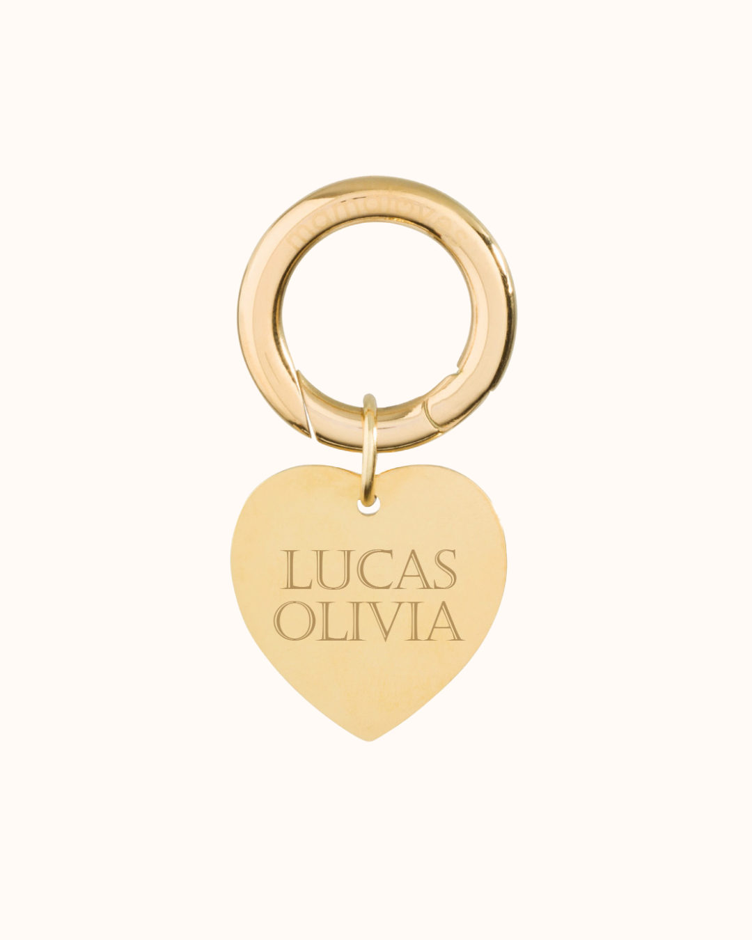 Personalized Keyring - Stainless steel gold