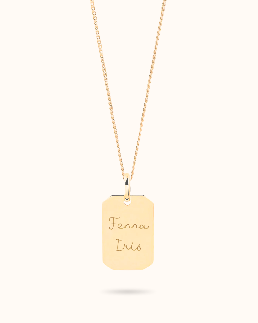 Collier Tag - Or 9 carats