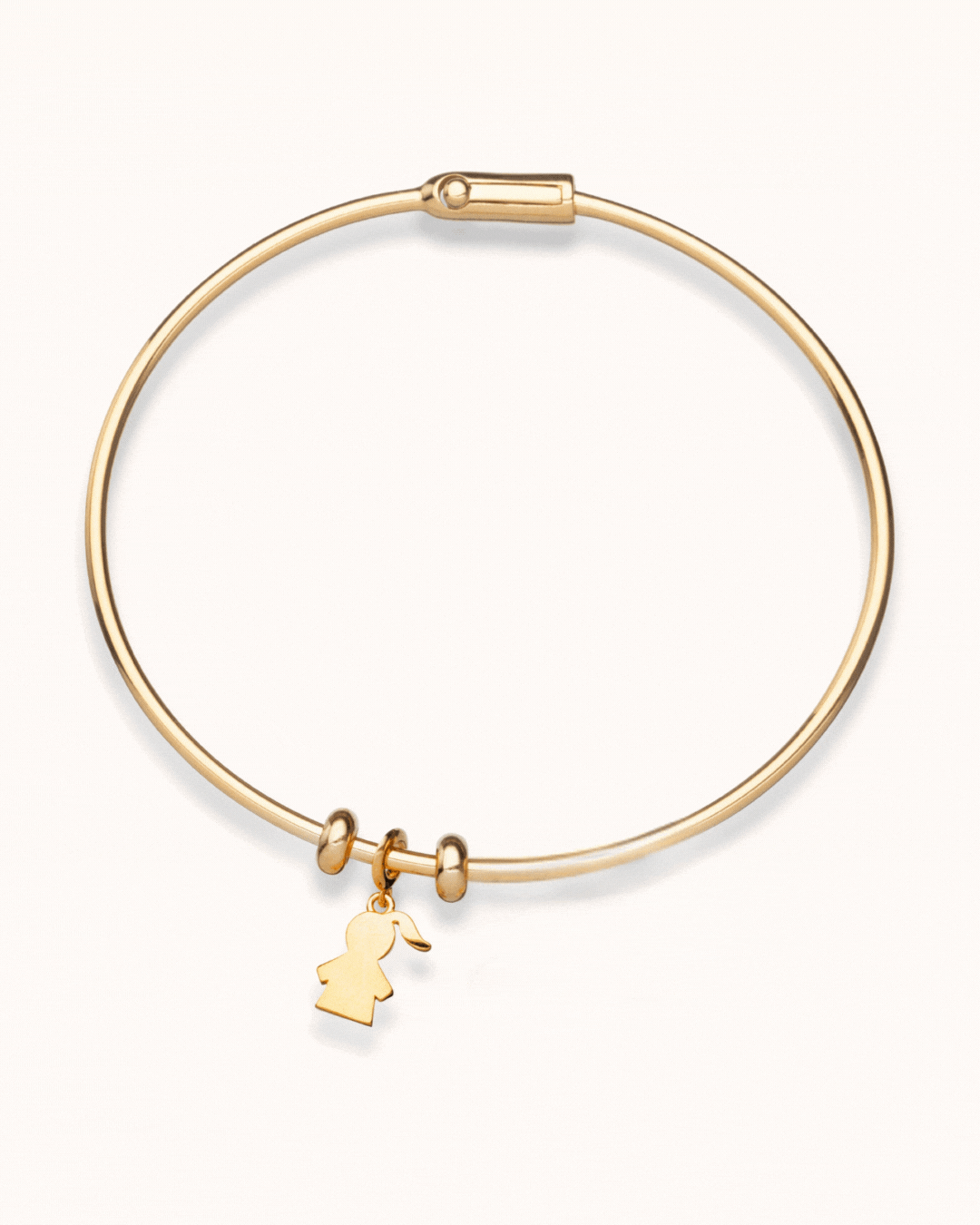 Proud Mom Charm Bangle - Gold plated