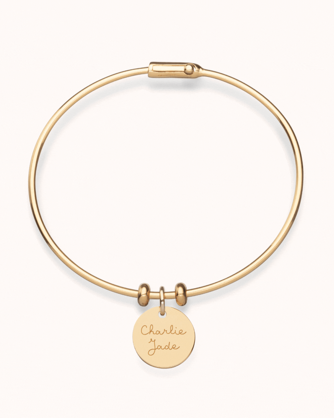 Charm Bangle Classic - Verguld - Medium coin flat