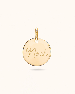 Pendentif personnalisé pour Bracelet Charme Breloques - Plaque or