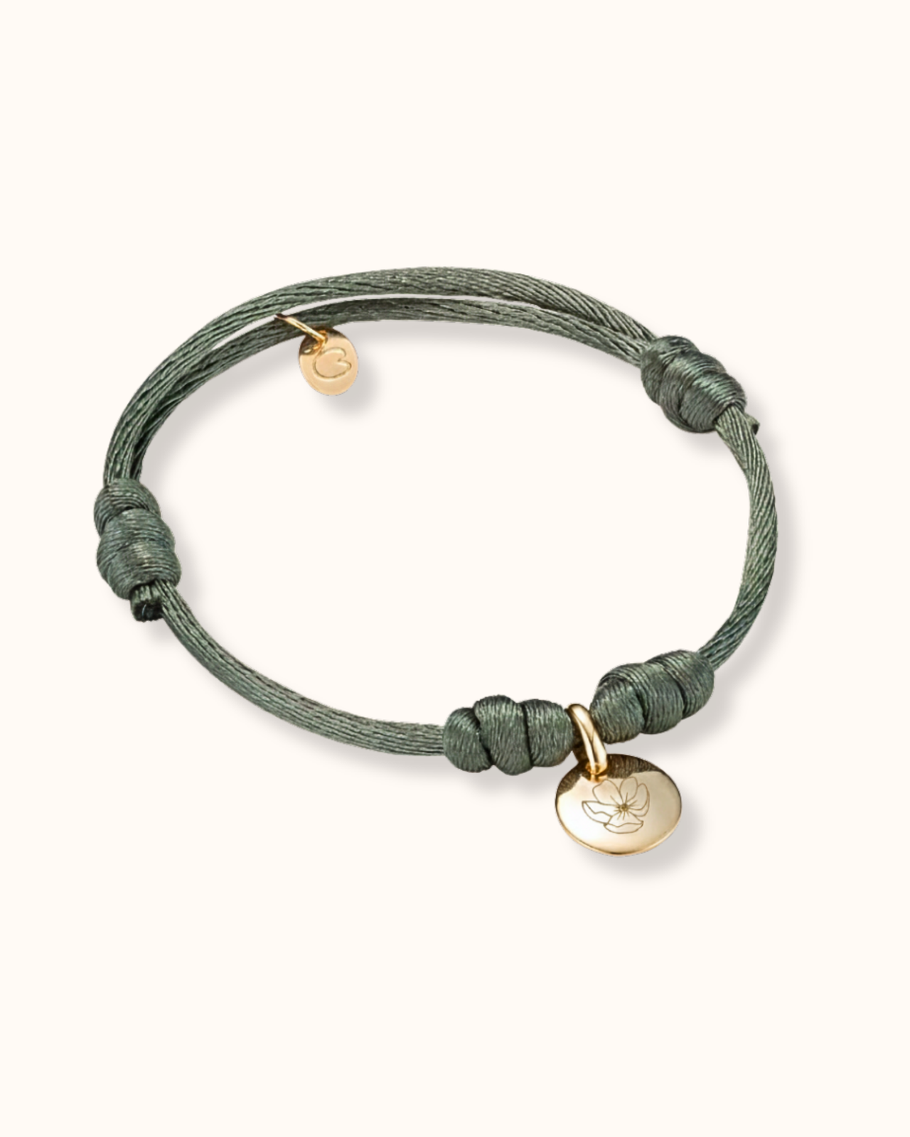 Bracelet Fleur de Naissance Unique - Plaque or 18 carats