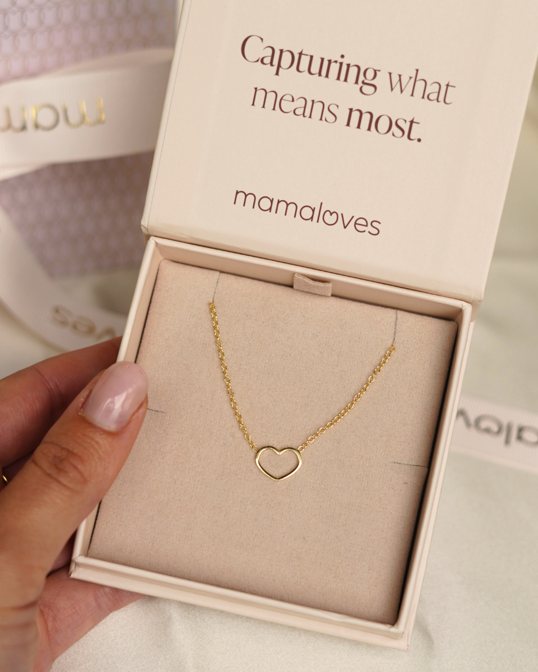 Mini Open Heart Necklace – Gold-Plated