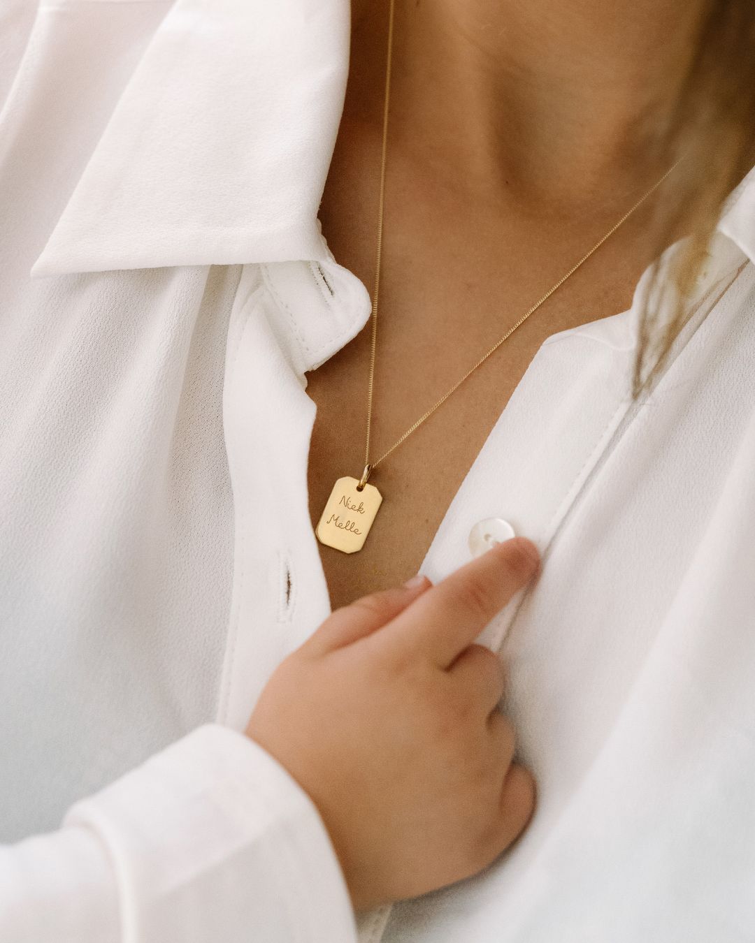 14k Gepersonaliseerde Losse Bedels met naam - 14k Solid Gold