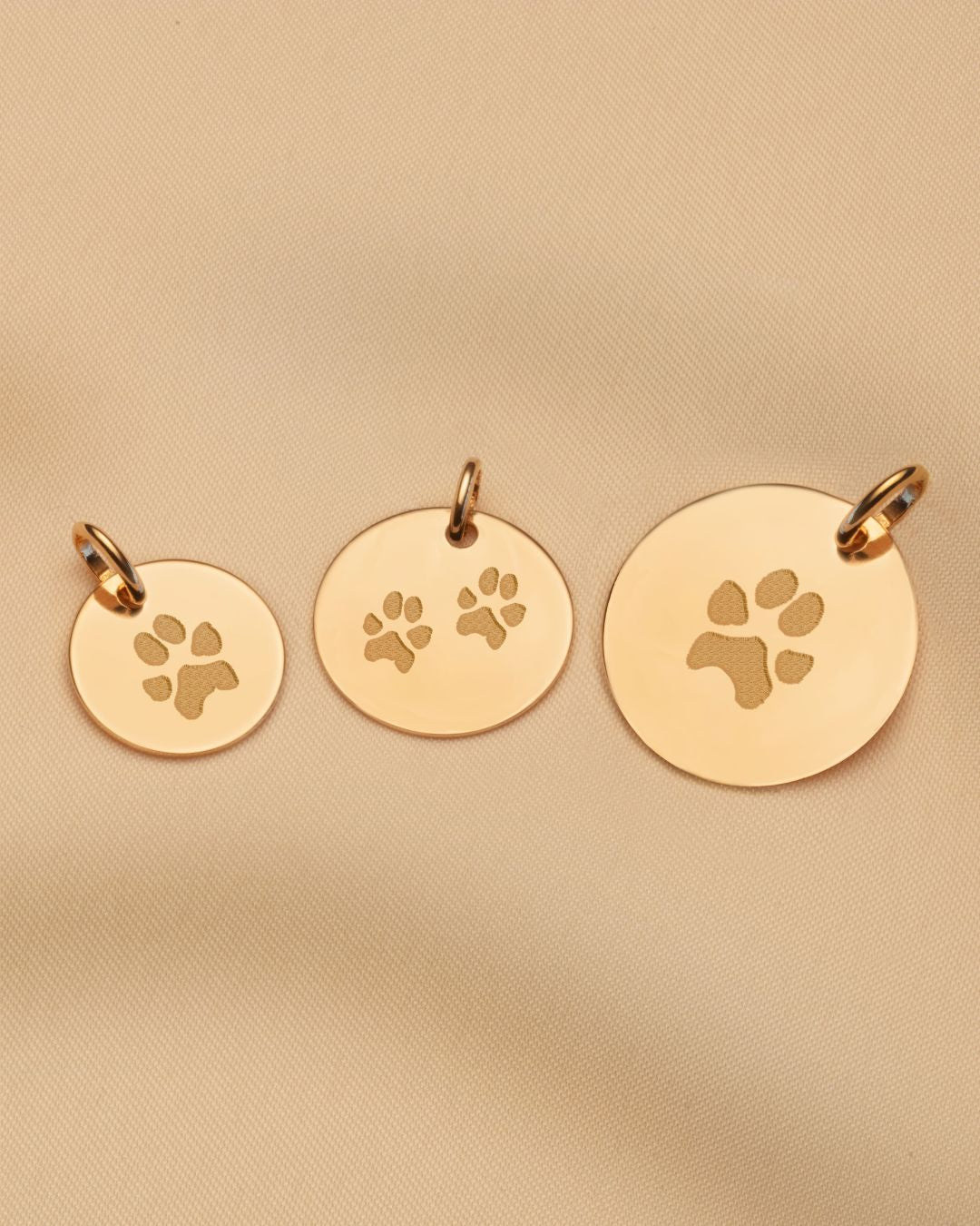 9k Paw Print Charm - 9 carat