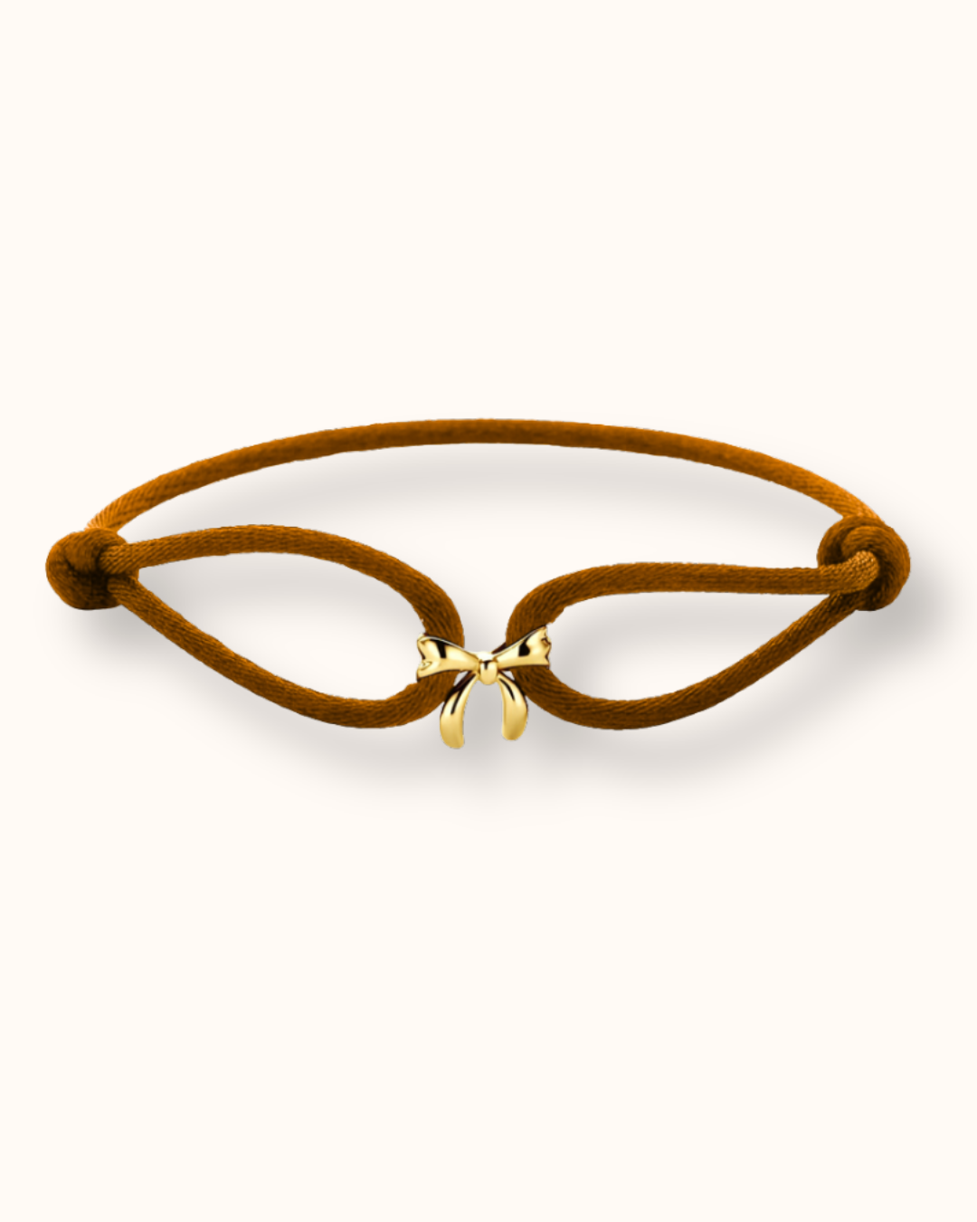 Armband met 14k Gouden Strikje - 14 Solid Gold