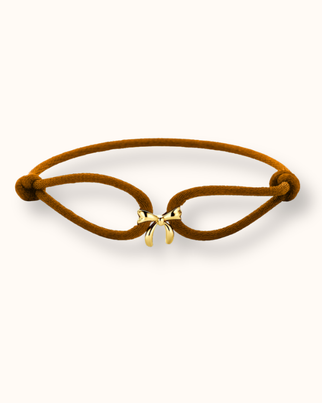 Armband met 14k Gouden Strikje - 14 Solid Gold