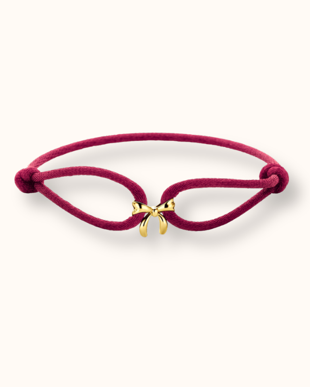 Armband met 14k Gouden Strikje - 14 Solid Gold