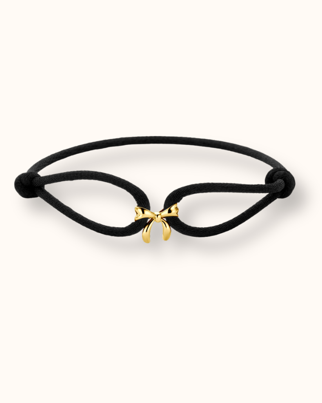 Armband met 14k Gouden Strikje - 14 Solid Gold