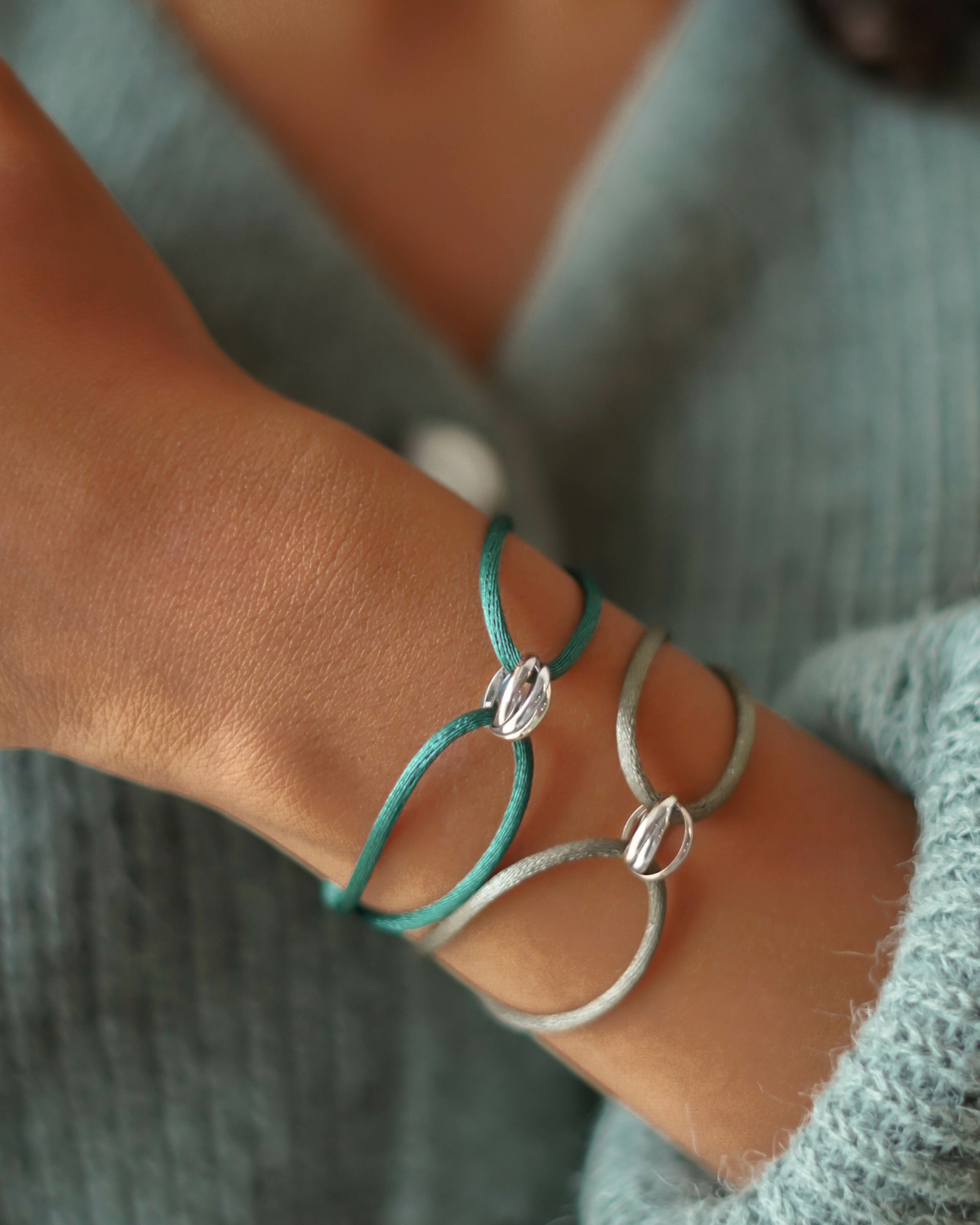 Bracelet with 3 Rings – Silver – Personalised Bracelet
