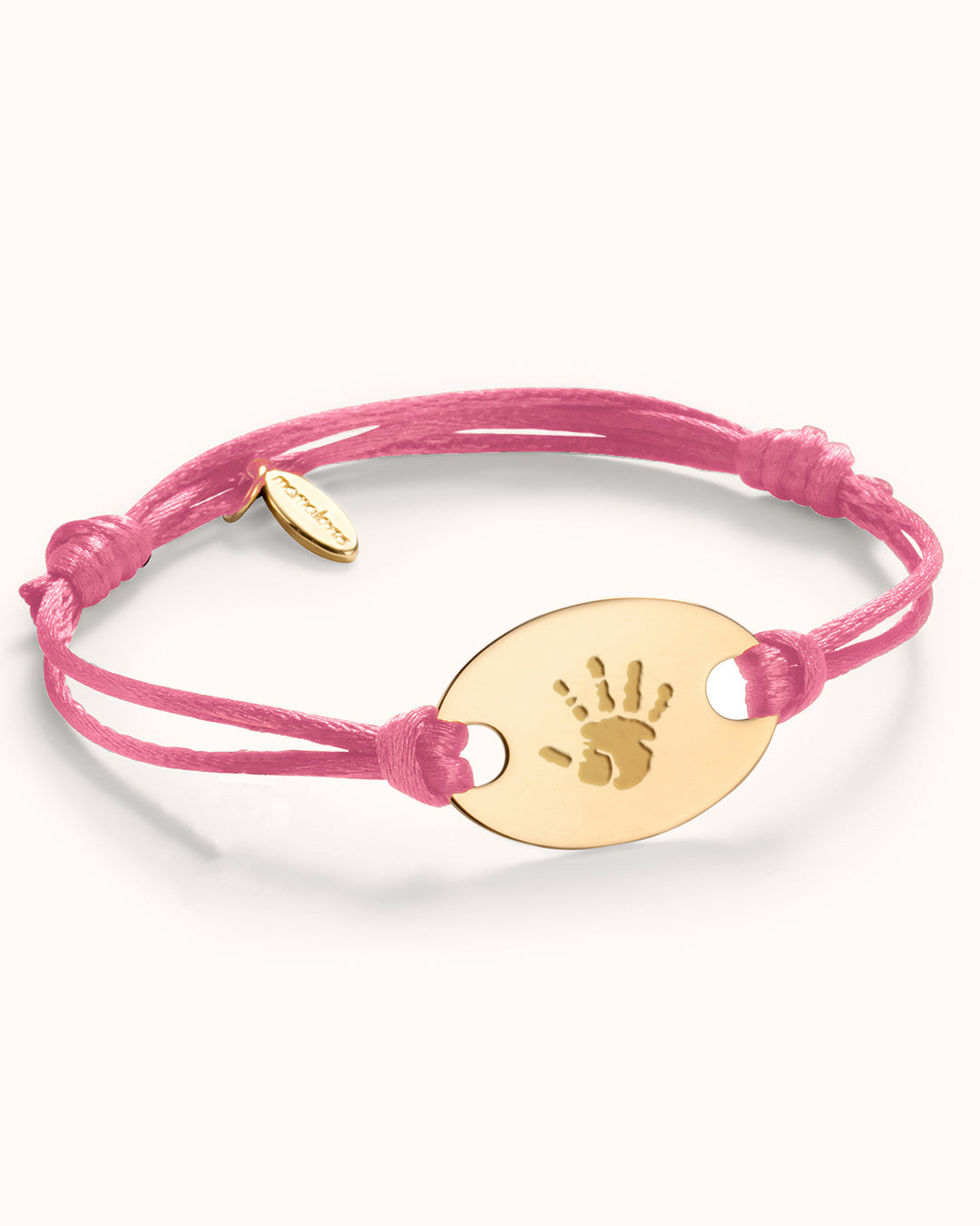 Hand and Footprint Oval Bracelet - Gold plated