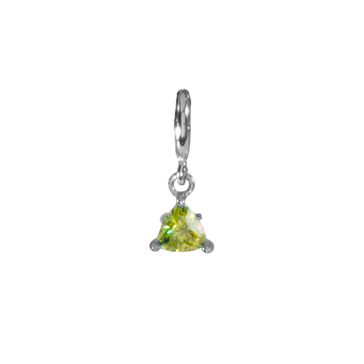 Losse Sliding Birthstone Charm Bedel - Sterling Zilver 925