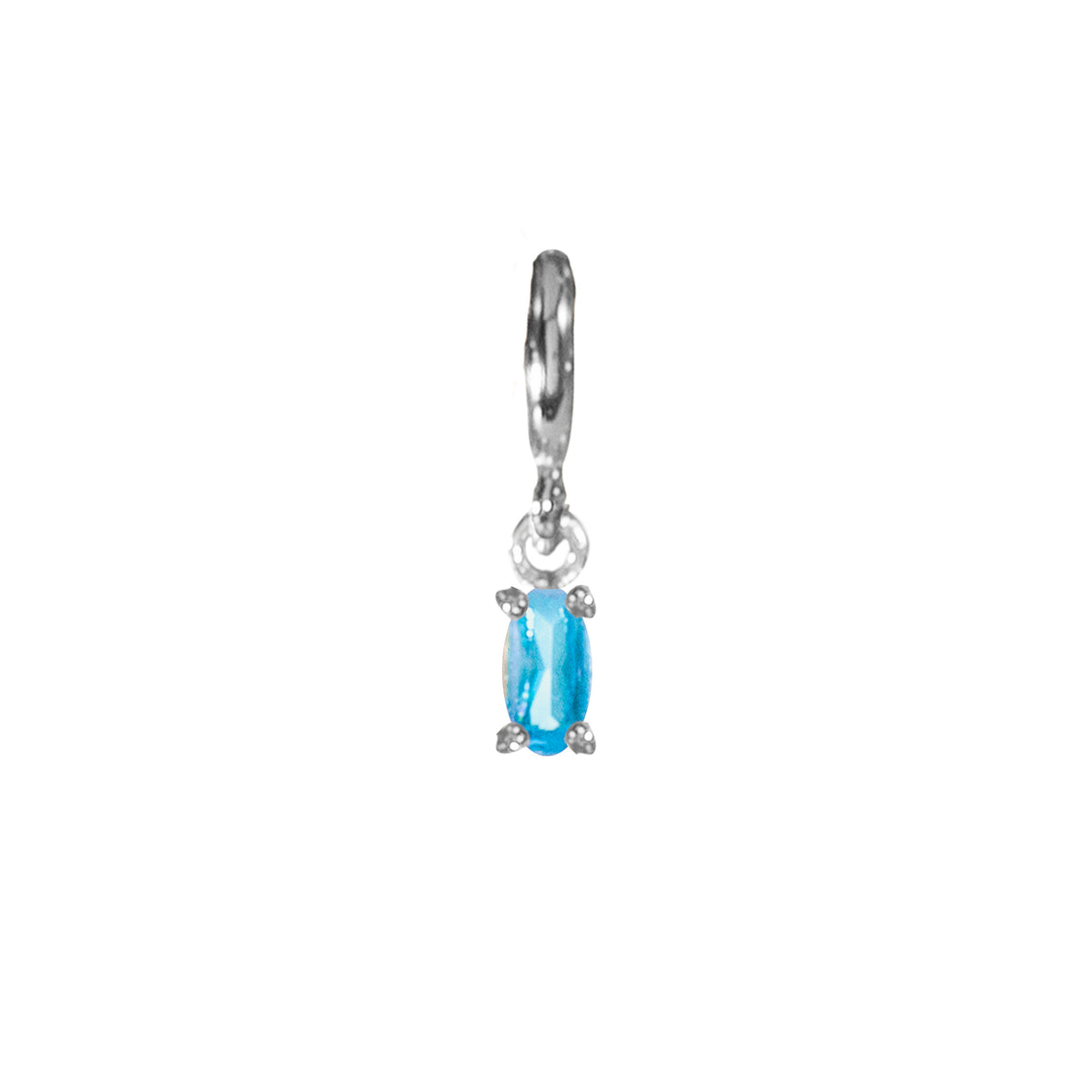 Losse Sliding Birthstone Charm Bedel - Sterling Zilver 925