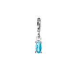 Losse Sliding Birthstone Charm Bedel - Sterling Zilver 925
