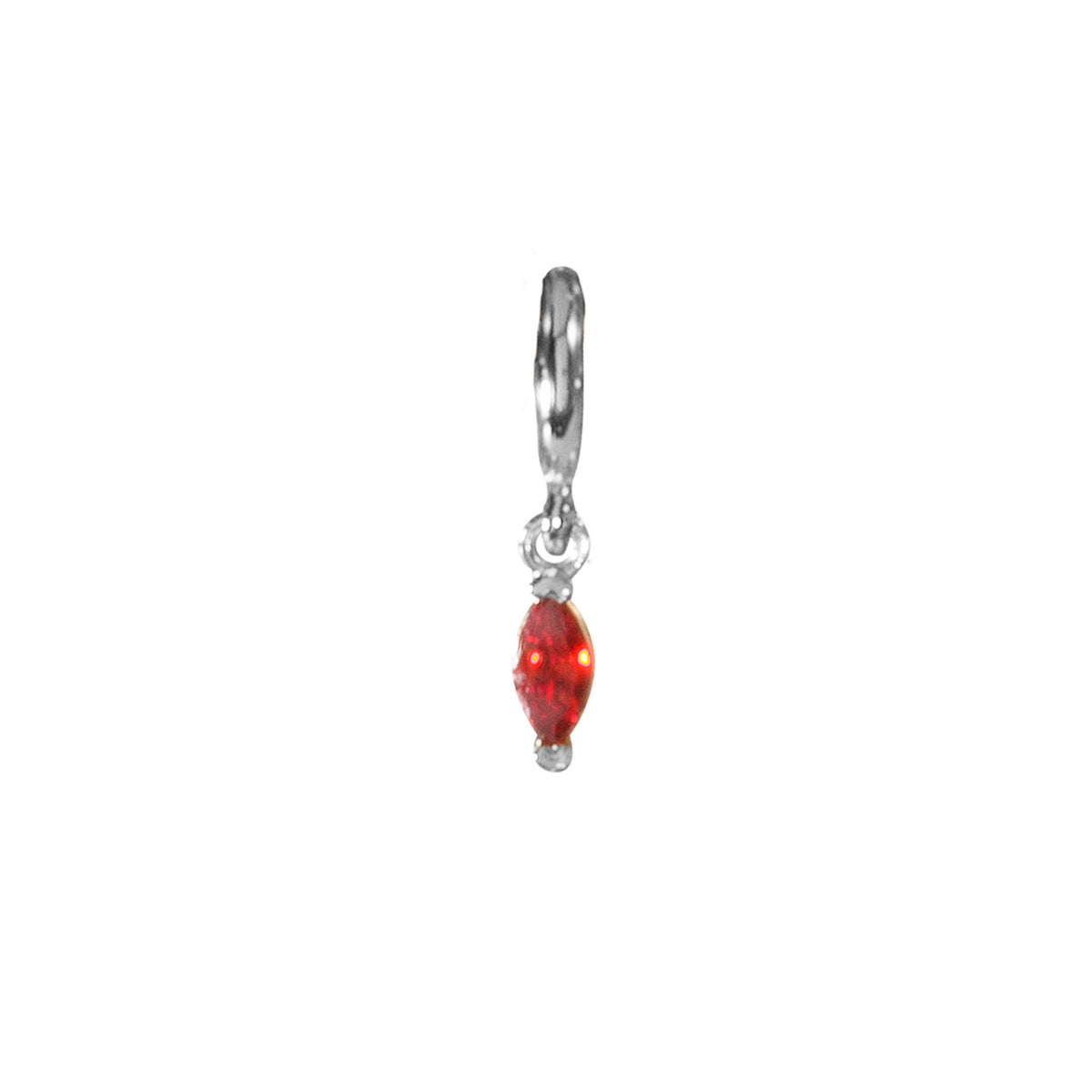 Losse Sliding Birthstone Charm Bedel - Sterling Zilver 925