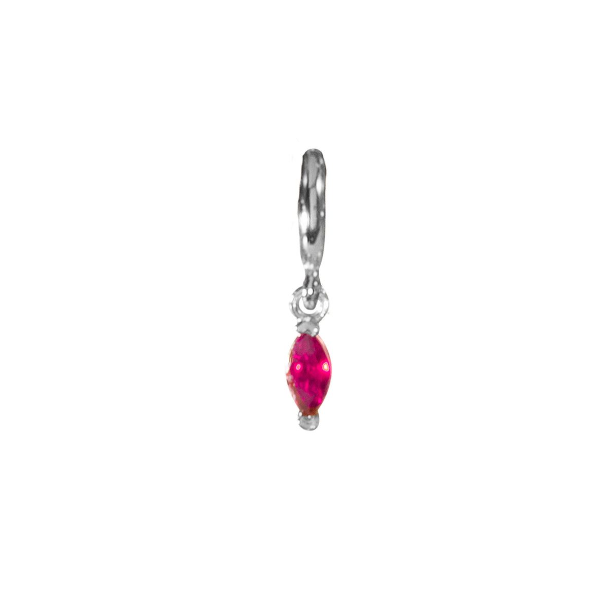 Losse Sliding Birthstone Charm Bedel - Sterling Zilver 925
