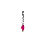 Losse Sliding Birthstone Charm Bedel - Sterling Zilver 925