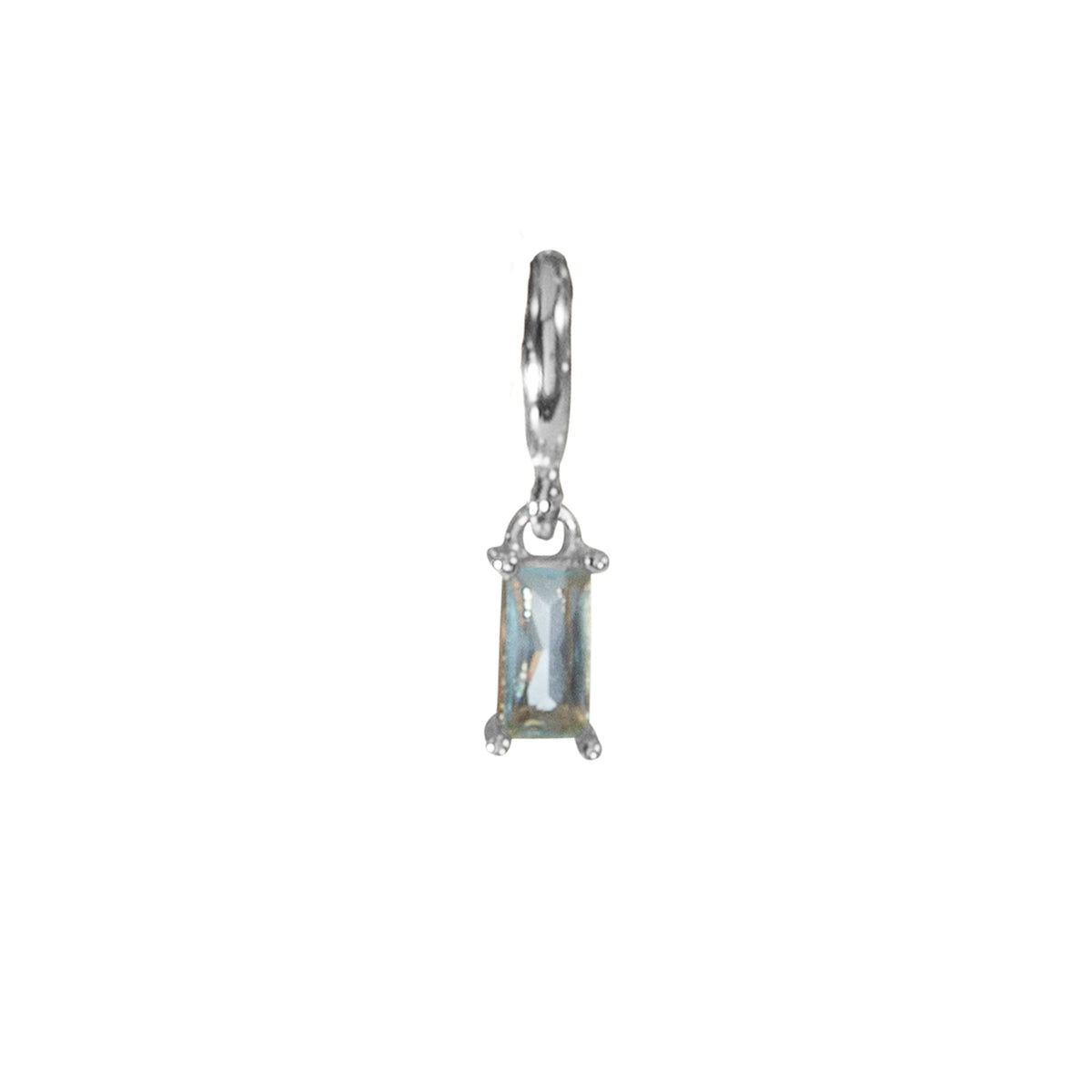 Losse Sliding Birthstone Charm Bedel - Sterling Zilver 925