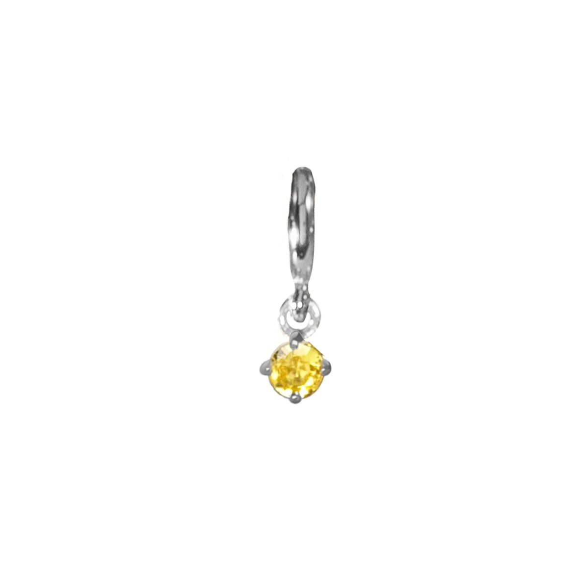 Losse Sliding Birthstone Charm Bedel - Sterling Zilver 925