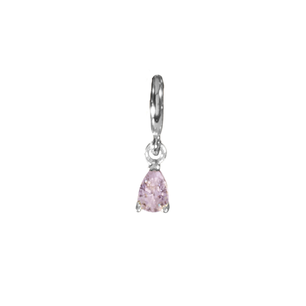 Losse Sliding Birthstone Charm Bedel - Sterling Zilver 925