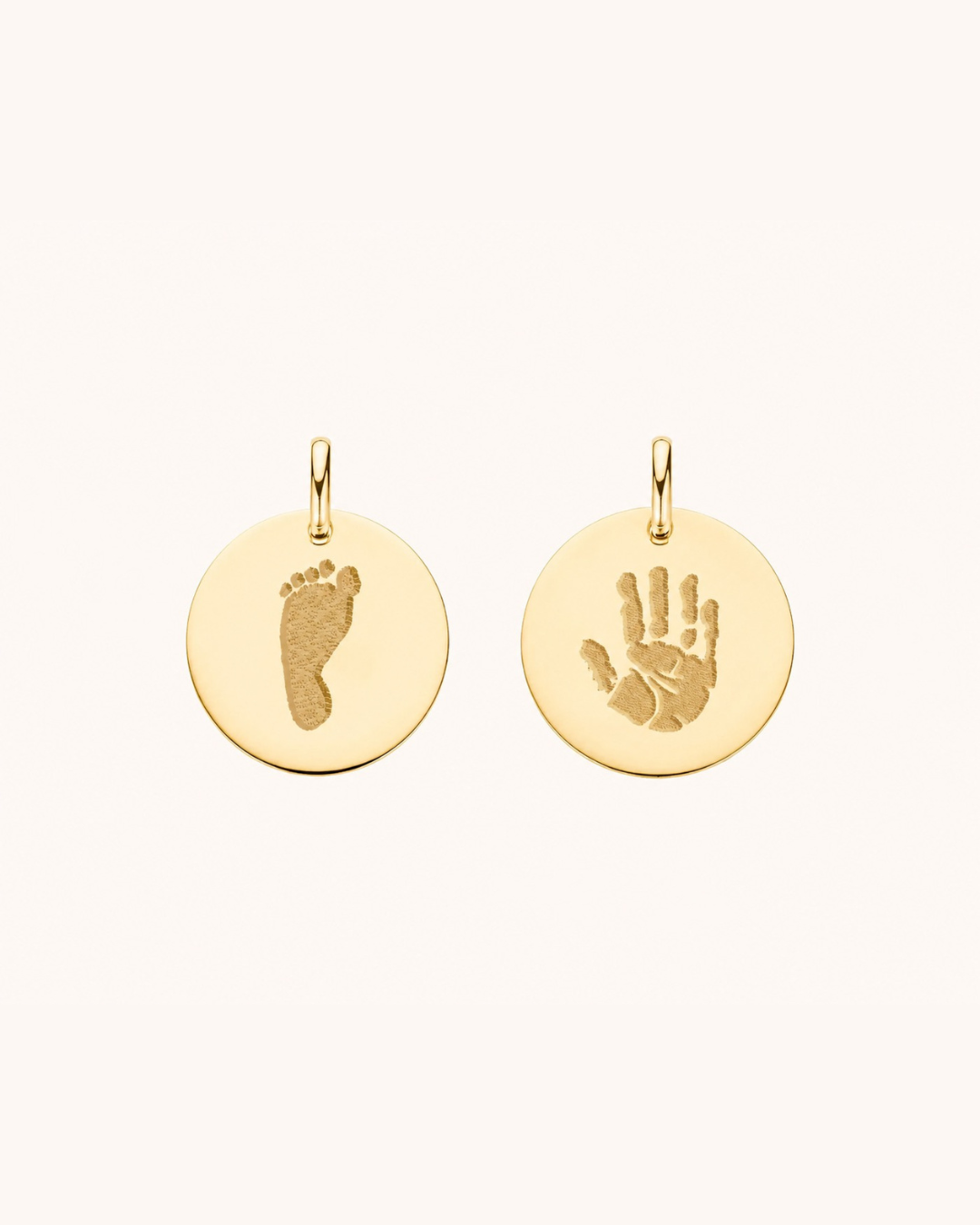 Einzelne Hand- und Fußabdruck Charm 585er Echtgold - 585er Echtgold