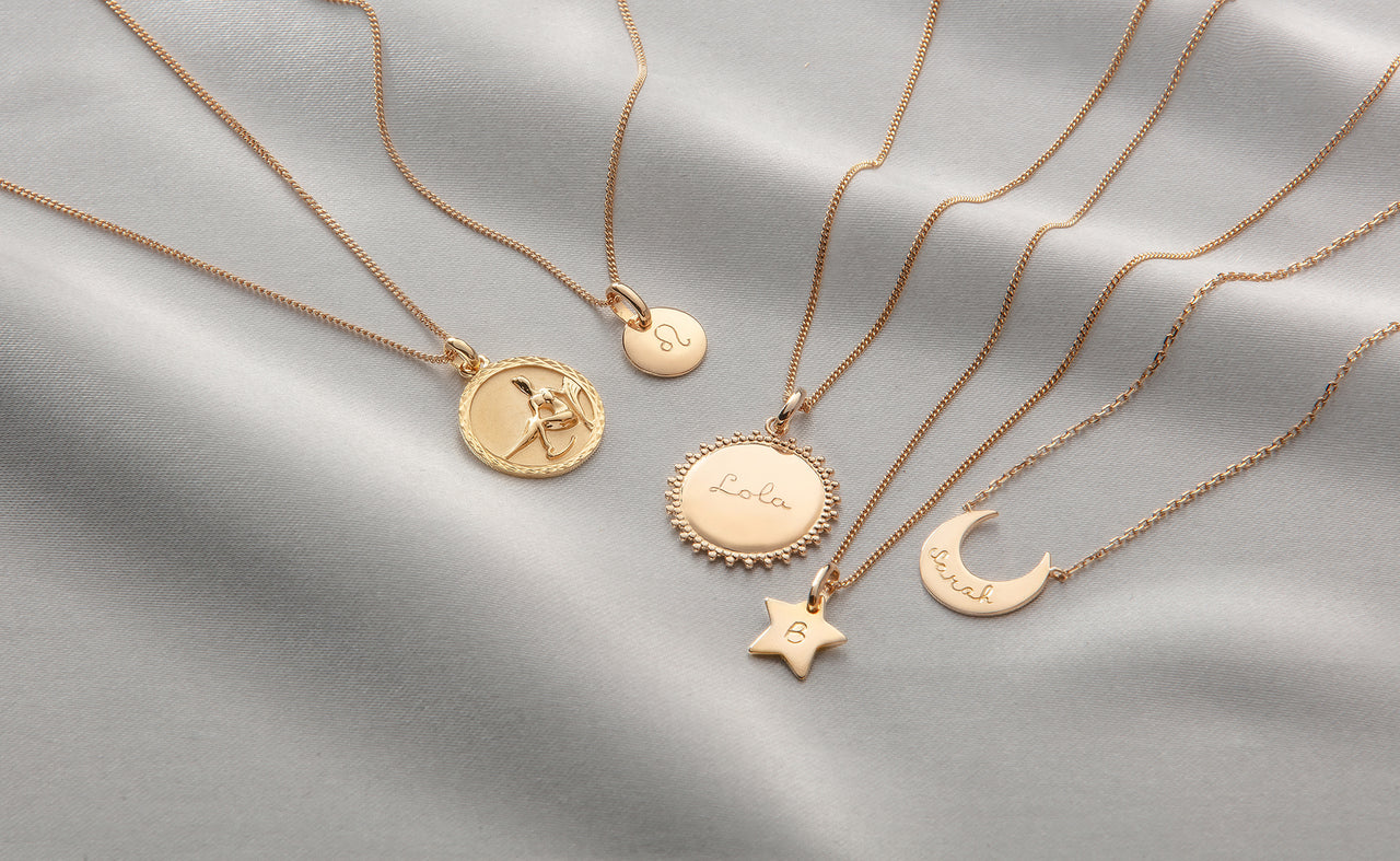 Zodiac Constellation Necklace - Gold plated