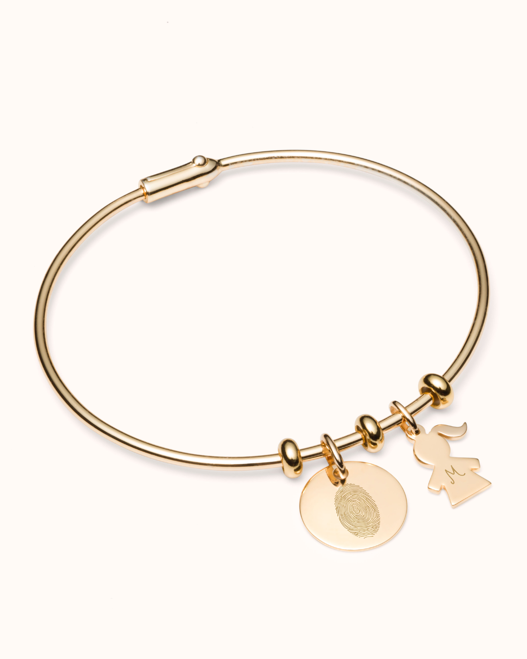 Proud Mom Charm Armreif - Vergoldet