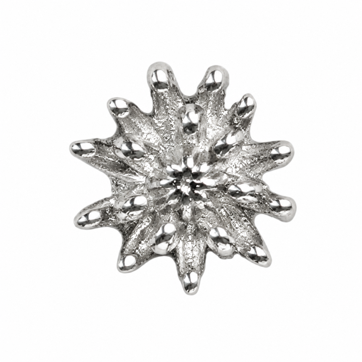 Breloque individuelle coulissante fleur de naissance – Argent sterling 925