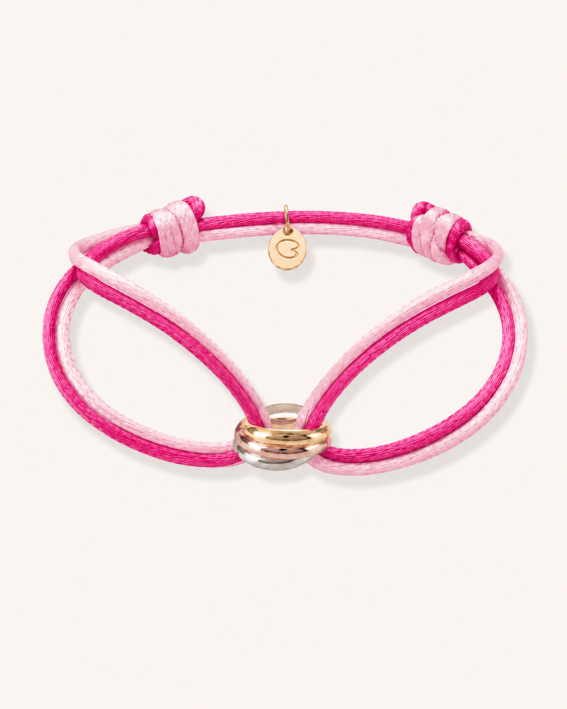 14k Gepersonaliseerde Double Colour Tricolor Armband - 14k Solid Gold