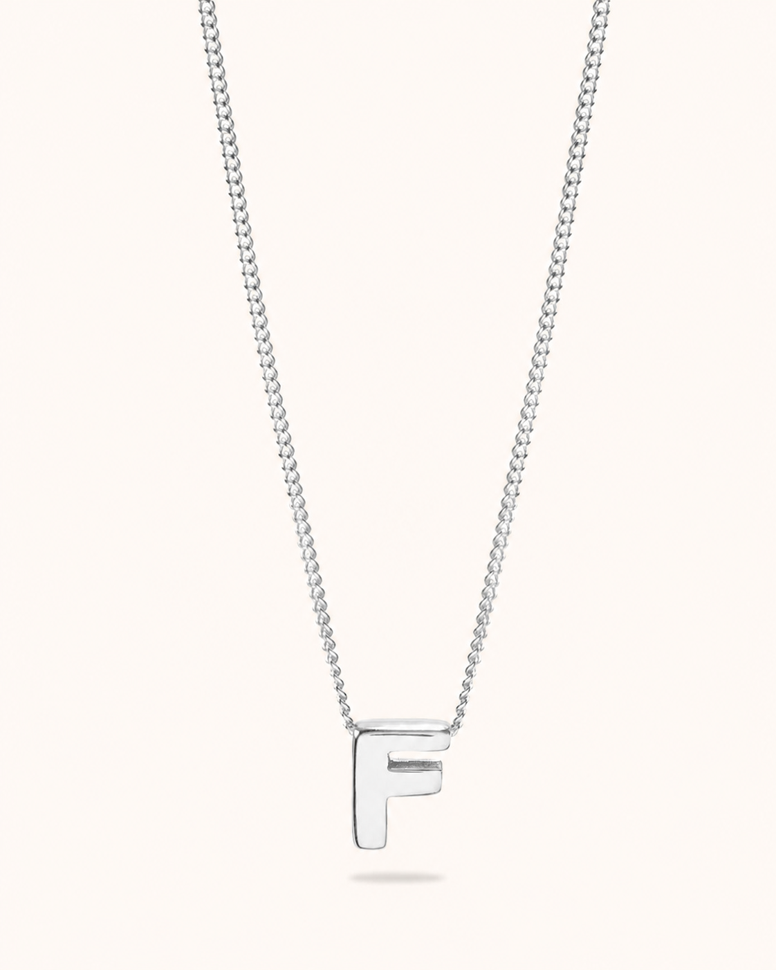 Mannen Letter Ketting - Zilver - Ketting met Initialen